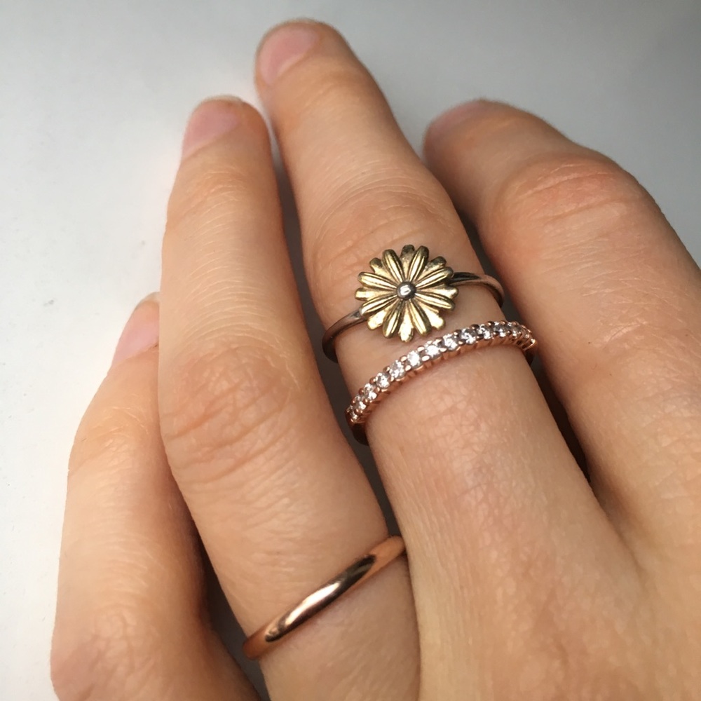 Pink Loulou Yellow & White Gold ring